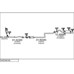 Výfukový systém MTS NISS34619A015470