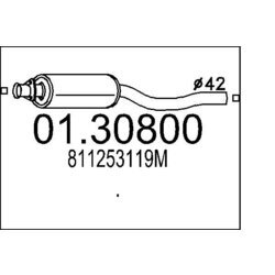 Predný tlmič výfuku MTS 01.30800