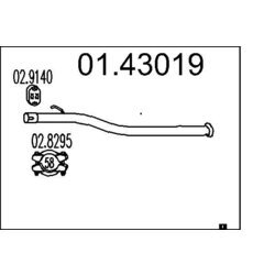 Výfukové potrubie MTS 01.43019