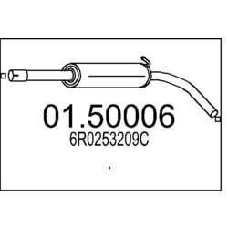 Stredný tlmič výfuku MTS 01.50006