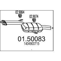 Stredný tlmič výfuku MTS 01.50083