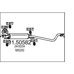 Stredný tlmič výfuku MTS 01.50582
