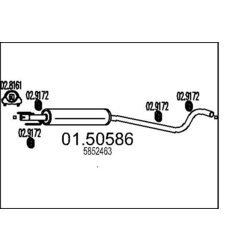 Stredný tlmič výfuku MTS 01.50586