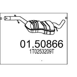 Stredný tlmič výfuku MTS 01.50866