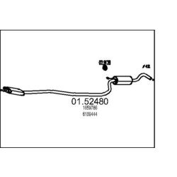 Stredný tlmič výfuku MTS 01.52480