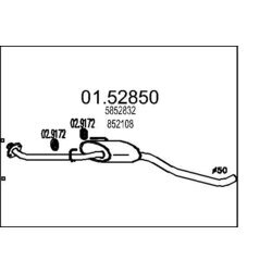 Stredný tlmič výfuku MTS 01.52850