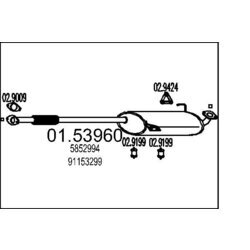 Stredný tlmič výfuku MTS 01.53960