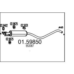 Stredný tlmič výfuku MTS 01.59850