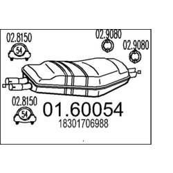 Koncový tlmič výfuku MTS 01.60054