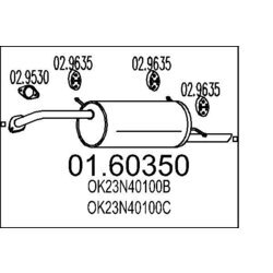 Koncový tlmič výfuku MTS 01.60350