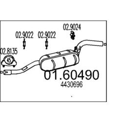 Koncový tlmič výfuku MTS 01.60490