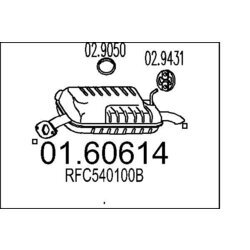 Koncový tlmič výfuku MTS 01.60614