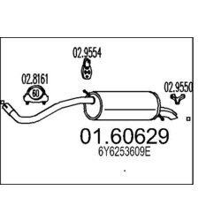 Koncový tlmič výfuku MTS 01.60629