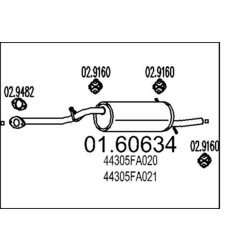 Koncový tlmič výfuku MTS 01.60634