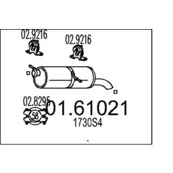 Koncový tlmič výfuku MTS 01.61021