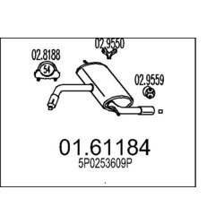 Koncový tlmič výfuku MTS 01.61184