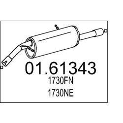 Koncový tlmič výfuku MTS 01.61343