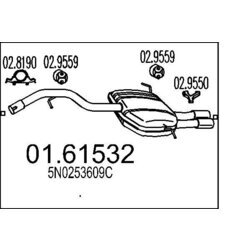 Koncový tlmič výfuku MTS 01.61532
