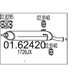 Koncový tlmič výfuku MTS 01.62420