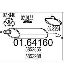 Koncový tlmič výfuku MTS 01.64160