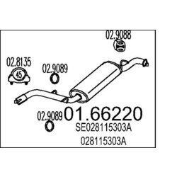 Koncový tlmič výfuku MTS 01.66220