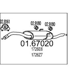 Koncový tlmič výfuku MTS 01.67020
