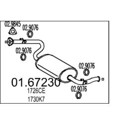 Koncový tlmič výfuku MTS 01.67230