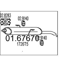 Koncový tlmič výfuku MTS 01.67670