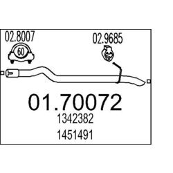 Výfukové potrubie MTS 01.70072