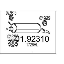 Koncový tlmič výfuku MTS 01.92310