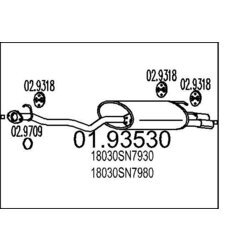 Koncový tlmič výfuku MTS 01.93530