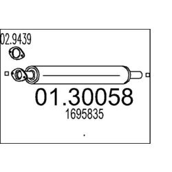 Predný tlmič výfuku MTS 01.30058