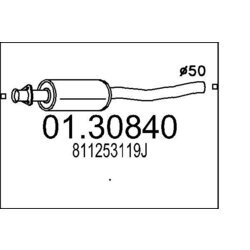 Predný tlmič výfuku MTS 01.30840