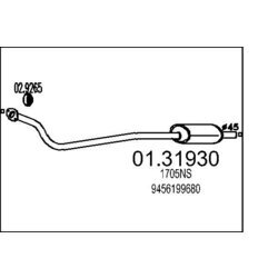 Predný tlmič výfuku MTS 01.31930