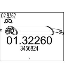 Predný tlmič výfuku MTS 01.32260