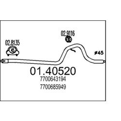 Výfukové potrubie MTS 01.40520