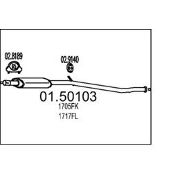 Stredný tlmič výfuku MTS 01.50103