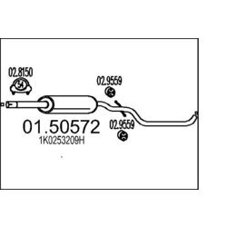 Stredný tlmič výfuku MTS 01.50572