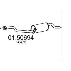 Stredný tlmič výfuku MTS 01.50694