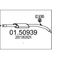 Stredný tlmič výfuku MTS 01.50939