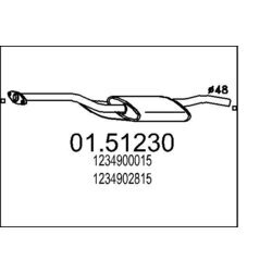 Stredný tlmič výfuku MTS 01.51230