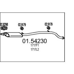 Stredný tlmič výfuku MTS 01.54230