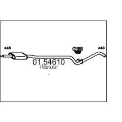 Stredný tlmič výfuku MTS 01.54610