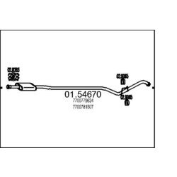 Stredný tlmič výfuku MTS 01.54670
