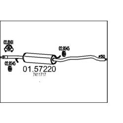 Stredný tlmič výfuku MTS 01.57220