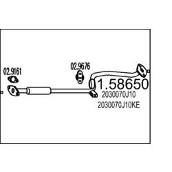 Stredný tlmič výfuku MTS 01.58650