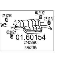 Koncový tlmič výfuku MTS 01.60154