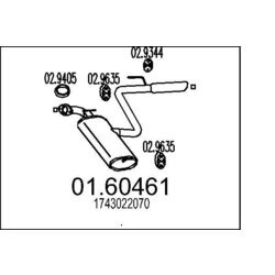 Koncový tlmič výfuku MTS 01.60461