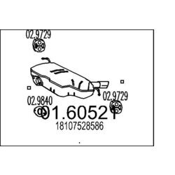 Koncový tlmič výfuku MTS 01.60521