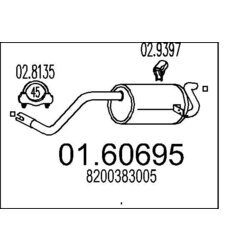 Koncový tlmič výfuku MTS 01.60695